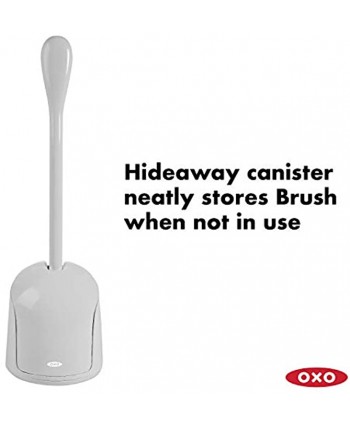 OXO Good Grips Compact Toilet Brush & Canister Gray