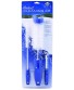 PetSafe Drinkwell Dog and Cat Water Fountain Cleaning Kit 3 Brushes Blue 1 3 8' 1 5 8' 2' brushes 535855