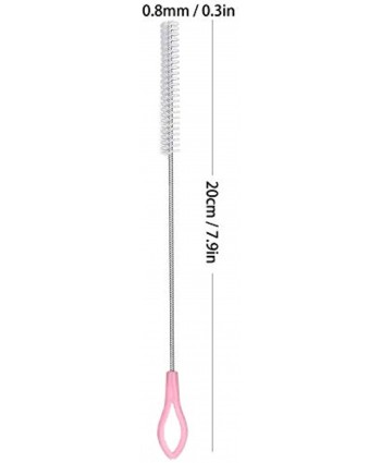 Straw Brush Nylon Pipe Tube Cleaner 7.5-ihch X 1 3-inch Set of 10 Pink