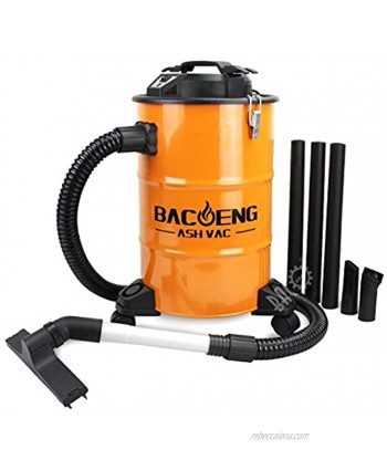 BACOENG 5.3-Gallon Ash Vacuum Cleaner with Double Stage Filtration System Advanced Ash Vac