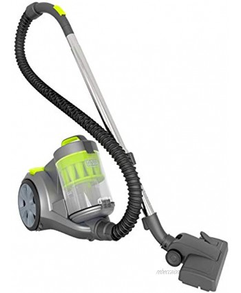 BLACK+DECKER Bagless Canister Multi-Cyclonic Vacuum Cleaner with Anti-Allergen HEPA Filter Corded 1,200 Watt Motor with Adjustable Suction Large Cap.3L & Multiple Attachments Gray BDXCAV217G