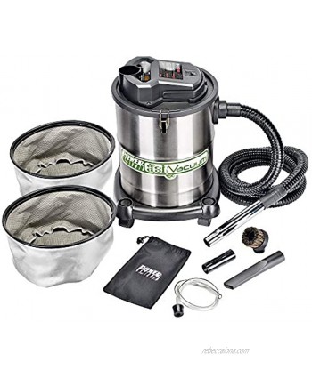 PowerSmith PAVC102 10 Amp 4 Gallon All-In-One Ash and Shop Vacuum Blower with 10' Hose Wheeled Base Crevice Tool Brush Nozzle Pellet Stove Hose 16' Power Cord 1 1 4" Adapter and 2 Filters
