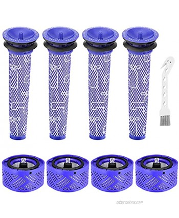 4 Pack Replacement Set Compatible for Dyson V6 Absolute V6 Mattress Cordless Stick Vacuum Cleaner,Parts 966741-01 and 965661-01