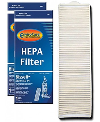 EnviroCare Premium Replacement Vacuum Cleaner Post Motor HEPA Filter Designed to Fit Bissell Style 8 & 14 Uprights 2 Filters