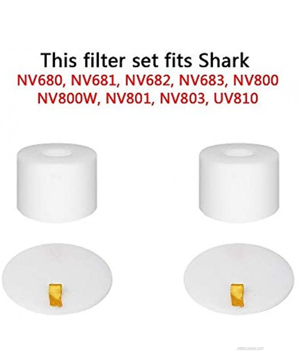 Hechuang Replacement Filters for Shark Rotator DuoClean Powered Lift Away Speed Vacuum NV680 NV681 NV682 NV683 NV800 NV801 NV803 UV810 Replace Parts XFF680 and XHF680