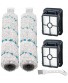 Lemige 2 Pack Multi-Surface Brush Rolls 2787 and 2 Pack Vacuum Filters 1866 Compatible with Bissell CrossWave Cordless Max 2554 2590 2593 2596 Series Vacuum Compare to Part 1618638 & 1608684