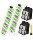 OniXunber 2 Pack Multi-Surface Pet Pro Brush Rolls 2306A and 2 Pack 1866 Vacuum Filter Replacement for Bissell CrossWave 1785 Series Wet Dry Vacuum Cleaner Compare to Part 1613568 1608684