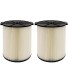 2 Pack VF4000 Wet Dry Vac Replacement Filter Compatible with 5 to 20-Gallon 6-9 Gal Replace for Husky Craftsman Vacuum Replace WD5500 WD0671 WD6425 WD0970 Washable & Reusable