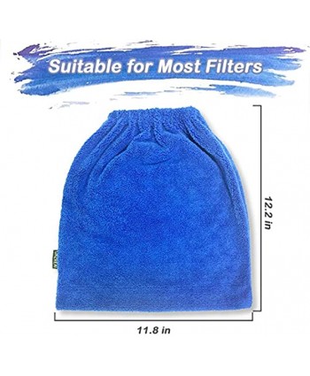 2PCS Shop Vac Filter Retainer Cover Filter Vacuum Cleaner Bags for Shop Vacuum Wet and Dry Reusable & Washable Dust Collector Bags with Elastic Fit Filter 7.5” Tall 6.5” Diameter Max-Green & Blue