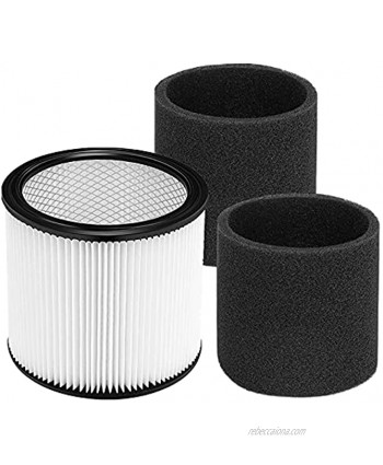 Coolper Shop Vac Filter 90350 90304 90333 Foam Sleeve Replacement fits most Wet Dry Vacuum Cleaners 5 Gallon and above