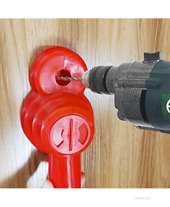 EZ SPARES Drill Dust Collector for Vacuum Cleaner,Drilling Holes Without Dust Messes,Rubber Will Adsorb on Any Wall,Fit Universal 32mm 35mm 38mm Vacuum Attachment,Light,Portable,WashableRed