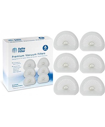 Fette Filter 6-Pack Compatible with VLPF10 Black and Decker Hand Vacuum Filter and Dust Buster Handheld Vacuum Compatible with Models HLVA320J00 and N575266 Compare to Part N600601