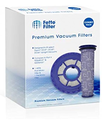 Fette Filter Vacuum Filters HEPA Post Filter & Pre-Filters Compatible with Dyson DC41 DC65 DC66 Vacuum Cleaners Compare to Part #920769-01 & #920640-01 Pack of 1
