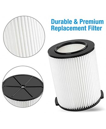 Housmile VF4000 Shop Vac Filters for Ridgid Shop Vac Compatible with Ridgid Standard Wet dry Vacuum 5 to 20 Gallon and Fits Husky Vacs 6 to 9 Gallon 1 Pack