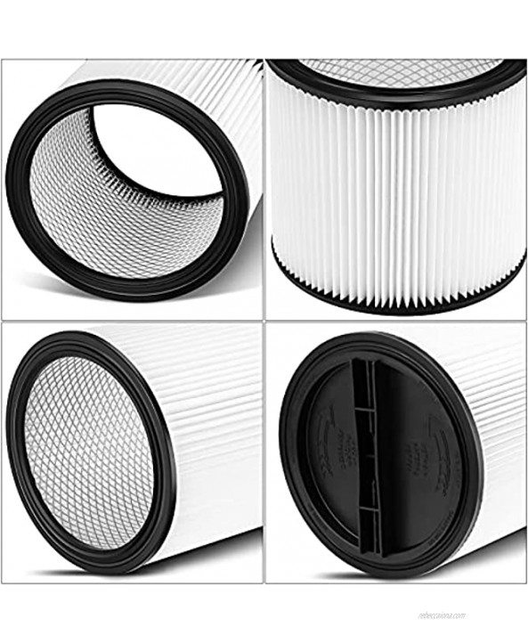 LINNIW Replacement Cartridge Filter with Retaining Lid Compatible with Shop-Vac 90304 90350 90333 Fits Most Wet Dry Vacuum Cleaners 5 Gallon and Above Come with Cleaning Brush