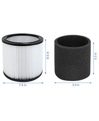 Livtor Shop Vac Filter 90304 and 90585 Foam Sleeve Replacement Parts for 5 Gallon and Up Wet Dry Vacuum Compare to Part # 90304 90585 90350 90333