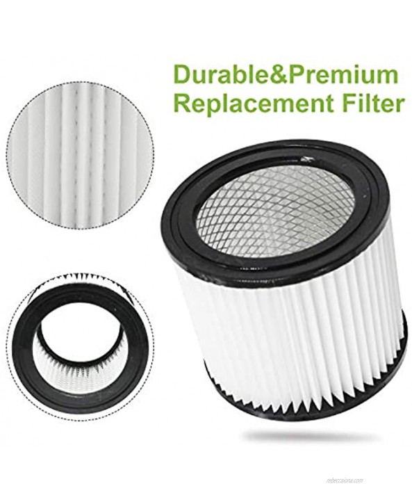 MZY LLC 2 Pack Vacuum Cartridge Filter Replacement for Shop Vac 90398 903-98 9039800 903-98-00 952-02H87S550A Wet Dry Vacuum Cleaners