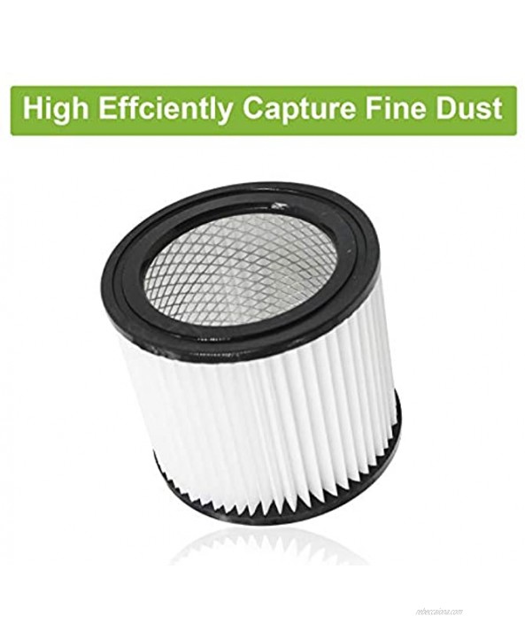 Preciser Vacuum Filter for Shop-Vac 90398 903-98 9039800 903-98-00 952-02H87S550A Replacement Cartridge Filters for Shop-Vac Wet Dry Vacuum 2 Pack