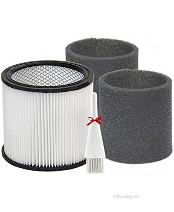 Replacement 90304 90350 90333 Cartridge Filter Compatible with Shop-Vac 5 Gallon Up Wet Dry Vacuum Cleaners