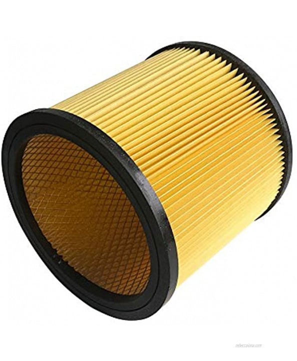 Replacement Cartridge filter fits for Hart Standard VACUUM FILTER Fit HART Most Shop-Vac Wet Dry Vacs 5 to 16 Gallon---1pack yellow
