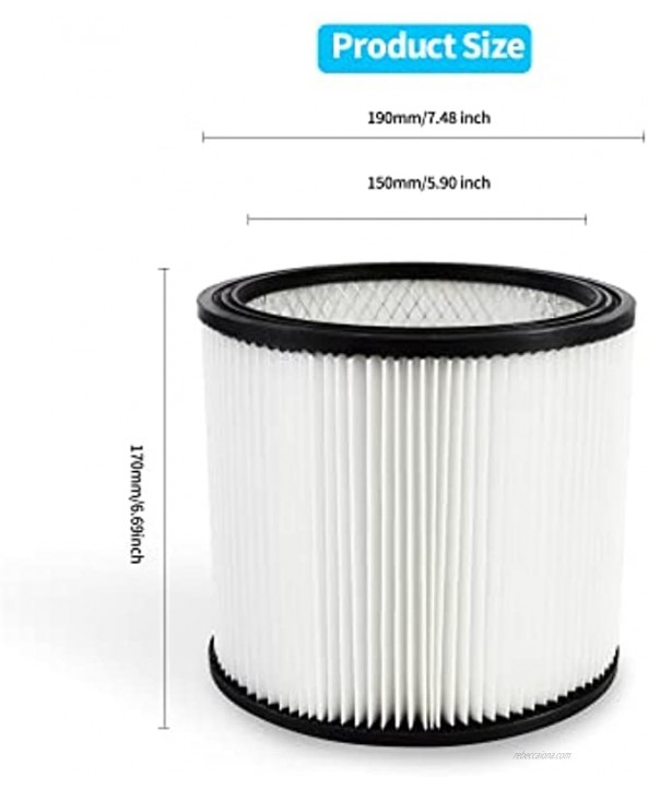 Replacement Filter for for Shop-Vac 90350 90304 90333 Replacement fits most Wet Dry Vacuum Cleaners 5 Gallon and above