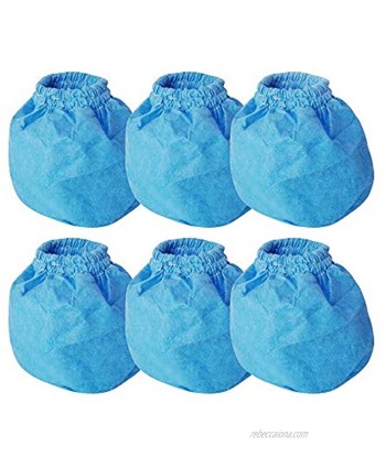 Smilefil VRC2 Cloth Filter Replacements for Vacmaster 1.5 to 3.2 Gallon Wet Dry Vacuums 6 Pack