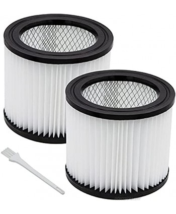 Vypart 90398 HEPA Replacement Filter Small Cartridge Vacuum Filter Pack of 2 Fit for Shop-Vac 90398 9039800 903-98 903-98-00 Wet and Dry Vacuum 2 Filters+ 1 Brush