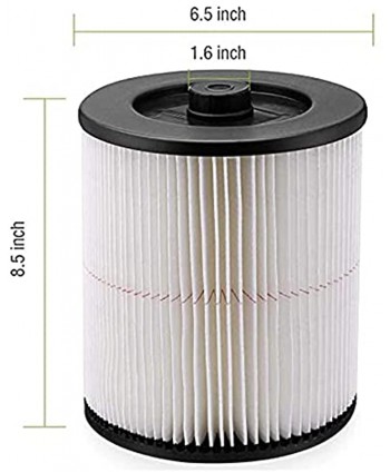 Yonice Filter for Shop Vac Craftsman 17816 9-17816 Wet Dry Air Cartridge Filter for Craftsman 5 6 8 12 16 32 & Larger Gallon Vacuum Cleaner 2 Pack