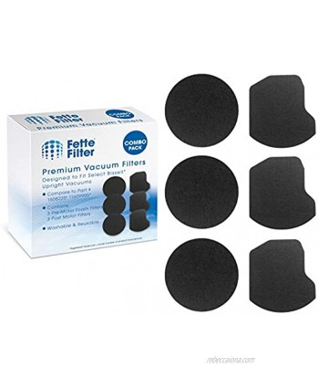 Fette Filter Vacuum Filter Kit Compatible with Bissell Power Force Helix Turbo Rewind Upright Vacuum 1797. Compare to Part # 1608225 & 1609905. Combo Pack