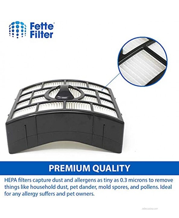 Fette Filter Vacuum Filter Set Compatible with Shark Rotator Powered Lift-Away NV650 NV650W NV651 NV652 NV750W NV751 NV752 NV831 NV835. Compare to # XFF650 & XHF650 1 Hepa 2 Foam