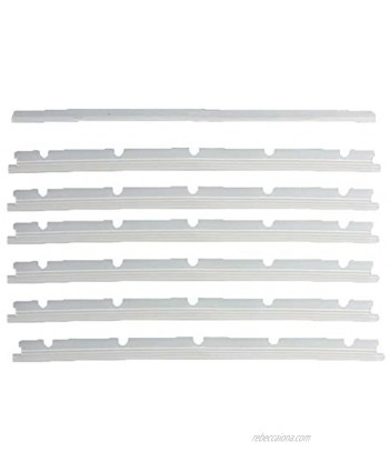 KingBra Vacuum Cleaner Accessories Replacement 6pcs Roller Brush Strips + 1pcs Protective Strips Cleaner Compatible with Neato XV Series XV-11 XV-12 XV-14 XV-15 XV-2 7pcs per Pack,Transparent