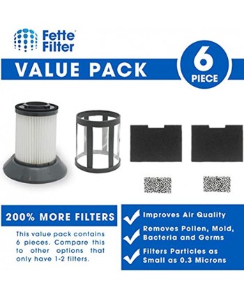 Fette Filter 6 Piece Combo Vacuum Filter Set Compatible with Bissell Zing Bagless Canister Vacuums MODEL #'s 6489 64892 64894 PART # 203-1772 203-1771 203-1534 203-1786