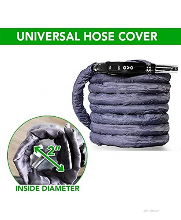 Central Vacuum Hose Cover 35-37 ft Paded Machine Washable Universal Cover