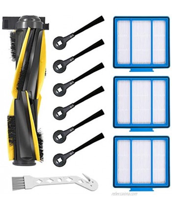 Mochenli Replacement Parts kit for Shark IQ R101AE RV1001AE,IQ R101 RV1001 Robot Vacuum Cleaner Accessories Pack of 6 Side Brushes 3 Hepa Filters 1 Main Brush,1 Free Cleaning Brush
