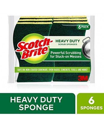 3m 6 Count Scotch-Brite Heavy Duty Scrub Sponge 426