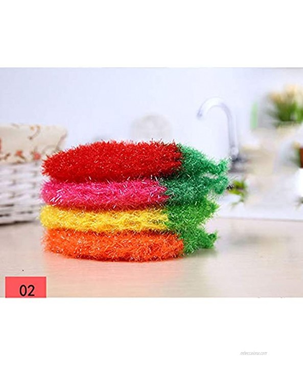 8Pcs Acrylic Dish Pot Scrubbers for Kitchen Dish Washing Washcloth Hand-Knitted Washing Rags Towel Non-Scratch for Stainless SteelMixed Color