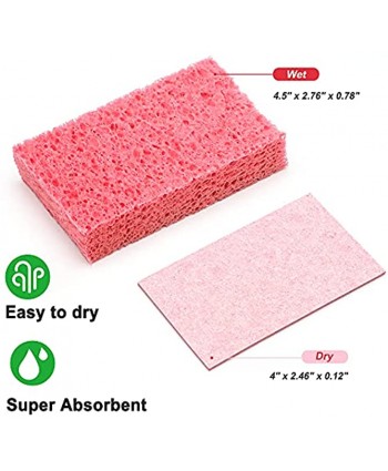 ARCLIBER Cellulose Sponge,Heavy Duty Scrub Sponge,Clean Tough Messes Without Scratching for Kitchen6 Pack