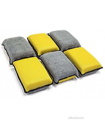 Autofiber Upholstery and Leather Microfiber Scrubbing Sponge 6 Pack