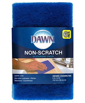 Dawn Non-Scratch Scour Pads Pack of 6 Blue 6 Count