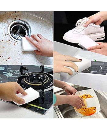 Extra Thick Magic Cleaning Sponges 100 Pack Multi-Functional Melamine Sponge Eraser Dish sponges for Household Cleaning Non-Scratch Scrub Sponge Pads for Kitchen Car Furniture Sink Shoe etc