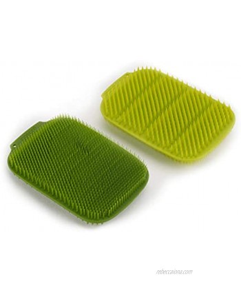 Joseph Joseph CleanTech Reusable Sponge Scrubbers Hygienic Quick-Dry 2-Pack Green