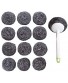 Kitchen Sumo Stainless Steel Sponges Scourer Set with Handle 40 Gram Pack of 12 Large Stainless Steel Scrubbers Metal Scouring Pads Kitchen Cleaning Tool
