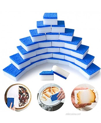 Magic Melamine Sponge Eraser 66 Pack Scouring Pads Cellulose Scrub Sponge,6.5x5x2.6CM Dual-Sided Multi-Purpose House Cleaning Small Sponge for Kitchen Sink Dish Bathtub Wall Cleaner