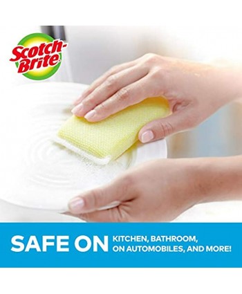 Scotch-Brite Dobie Cleaning Pad Ideal for Dishwashing Kitchen Bathroom and More Scours Without Scratching 1 Pad