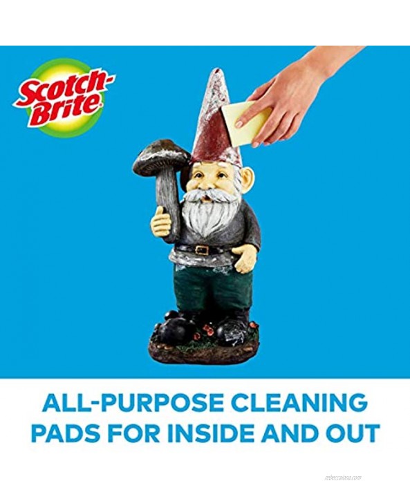 Scotch-Brite Dobie Cleaning Pads Ideal for Dishwashing Kitchen Bathroom and More Scours Without Scratching 3 Pads