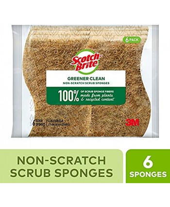 Scotch-Brite Greener Clean Non-Scratch Scrub Sponges 6 Scrub Sponges