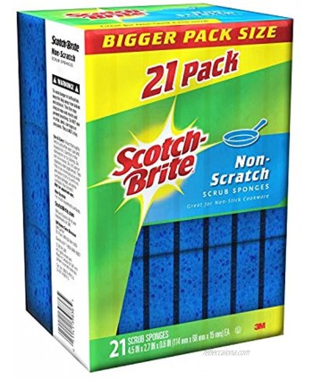 Scotch -Brite Non Scratch Scrub sponges 21 Pack Individually Wrapped