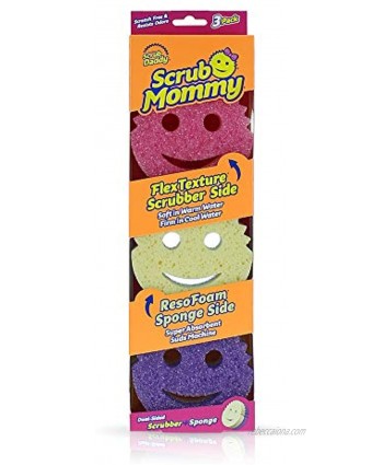 Scrub Daddy Scrub Mommy Dual-Sided Scrubber and Sponge Scratch Free & Resists Odors 3 Count 1 ea