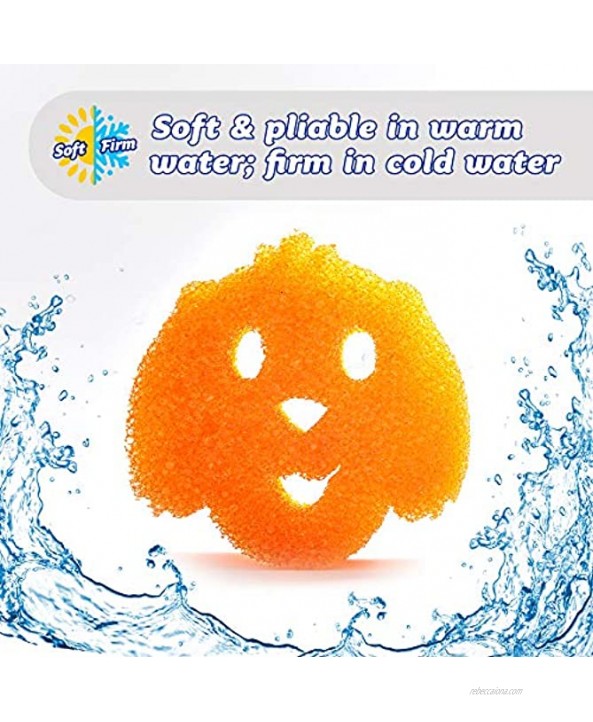 Scrub Daddy Sponge Special Dog Edition Scratch Free Sponge Dishwashing Sponge for Kitchen and Bathroom FlexTexture Soft in Warm Water Firm in Cold Odor Resistant 1ct