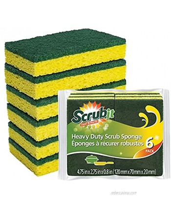 Scrub-It Heavy Duty Scrub Sponge Made from Tough Cellulose Eco Friendly Lasts for Months of Heavy Duty Kitchen Cleaning 12 Pack